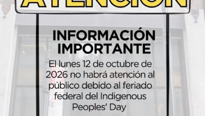 Aviso del Consulado de Colombia en Nueva York sobre el cierre del 12 de octubre de 2026 y la atención sin cita para mayores de 62 años