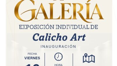 Afiche de Viernes de Galería: inauguración de la exposición de Calicho Art en el Consulado de Colombia en Nueva York, 16 de octubre, entrada gratuita